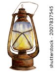 Beautiful Watercolor Gas Lamp...
