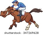Cartoon Race Horse. Vector Clip ...
