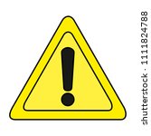 color darger caution emblem and ... | Shutterstock .eps vector #1111824788