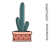 exotic cactus plant in ceramic... | Shutterstock .eps vector #1429123955