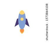 toy startup rocket flat style... | Shutterstock .eps vector #1573864108