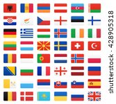 europe flags. vector icons set. | Shutterstock .eps vector #428905318