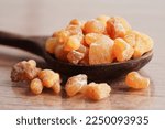 Small photo of Frankincense or olibanum aromatic resin used in incense and perfumes.