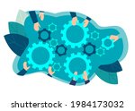 gears and business people  ... | Shutterstock .eps vector #1984173032