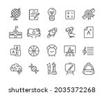 back to school icons   vector... | Shutterstock .eps vector #2035372268