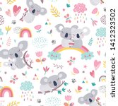 vector seamless pattern with... | Shutterstock .eps vector #1412323502