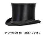 Black top hat isolated on white ...