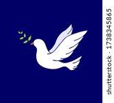  poster dove of peace with a... | Shutterstock .eps vector #1738345865