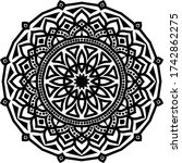 circular pattern mandala art... | Shutterstock .eps vector #1742862275