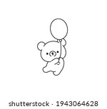 vector isolated cute cartoon... | Shutterstock .eps vector #1943064628
