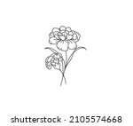 Vector Isolated Two Carnation...