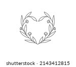 vector isolated heart shaped... | Shutterstock .eps vector #2143412815