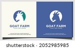 Animal Head Goat Logo Vector