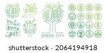 ecology icons set in linear... | Shutterstock .eps vector #2064194918