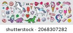 set of patches for children's... | Shutterstock .eps vector #2068307282