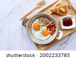 Fried Eggs In Small Pan With...