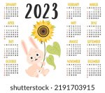 Horizontal Calendar For 2023...
