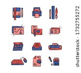 doodle icons for printing... | Shutterstock .eps vector #1732755272
