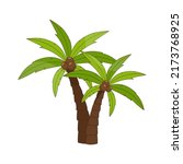 palm tree with coconuts on a... | Shutterstock .eps vector #2173768925