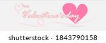 valentines day background with... | Shutterstock .eps vector #1843790158