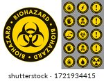 warning and danger. round icons.... | Shutterstock .eps vector #1721934415