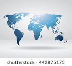 vector map of the world. | Shutterstock .eps vector #442875175
