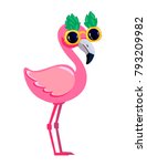 Cute Flamingo With Sunglasses ...