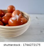 Fresh Brown Chicken Eggs In A...