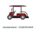 golf car. simple flat... | Shutterstock .eps vector #2160191465