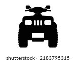 Atv Vehicle. Front View. Simple ...