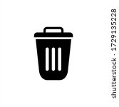 trash can icon vector.  recycle ... | Shutterstock .eps vector #1729135228