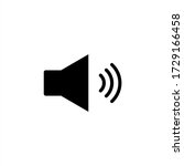 sound speaker icon vector... | Shutterstock .eps vector #1729166458