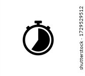 stopwatch icon vector. timer... | Shutterstock .eps vector #1729529512