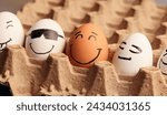 Photograph of white eggs with...