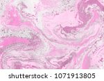 colorful pink marble ink paper... | Shutterstock . vector #1071913805