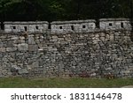 A stone wall in Mungyeong Saejae, Mungyeong-si, Gyeongsangbuk-do, Korea