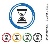 hourglass icon in flat icon set....