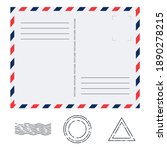 Postcard In Air Mail Style With ...