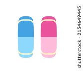 two cartoon erasers icon in... | Shutterstock .eps vector #2154649445