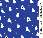 scared and crying ghosts on a... | Shutterstock .eps vector #2020707602