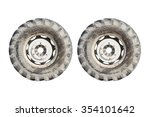 wheel tractors white background. | Shutterstock . vector #354101642