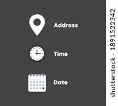 address  time  date icons... | Shutterstock .eps vector #1891522342