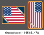 greeting card with american... | Shutterstock .eps vector #645651478