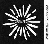 sun burst. trendy hand drawn... | Shutterstock .eps vector #737729065