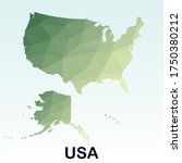 low poly style of usa map ... | Shutterstock .eps vector #1750380212