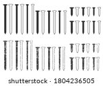 steel nail shape icon set.... | Shutterstock .eps vector #1804236505