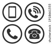 phone icon symbol set.... | Shutterstock .eps vector #1918661555