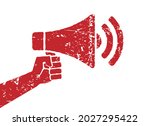 megaphone music flat style icon ... | Shutterstock .eps vector #2027295422