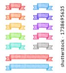 ribbon decoration drawn with... | Shutterstock . vector #1738695635