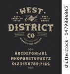font west district. craft retro ... | Shutterstock .eps vector #1479886865